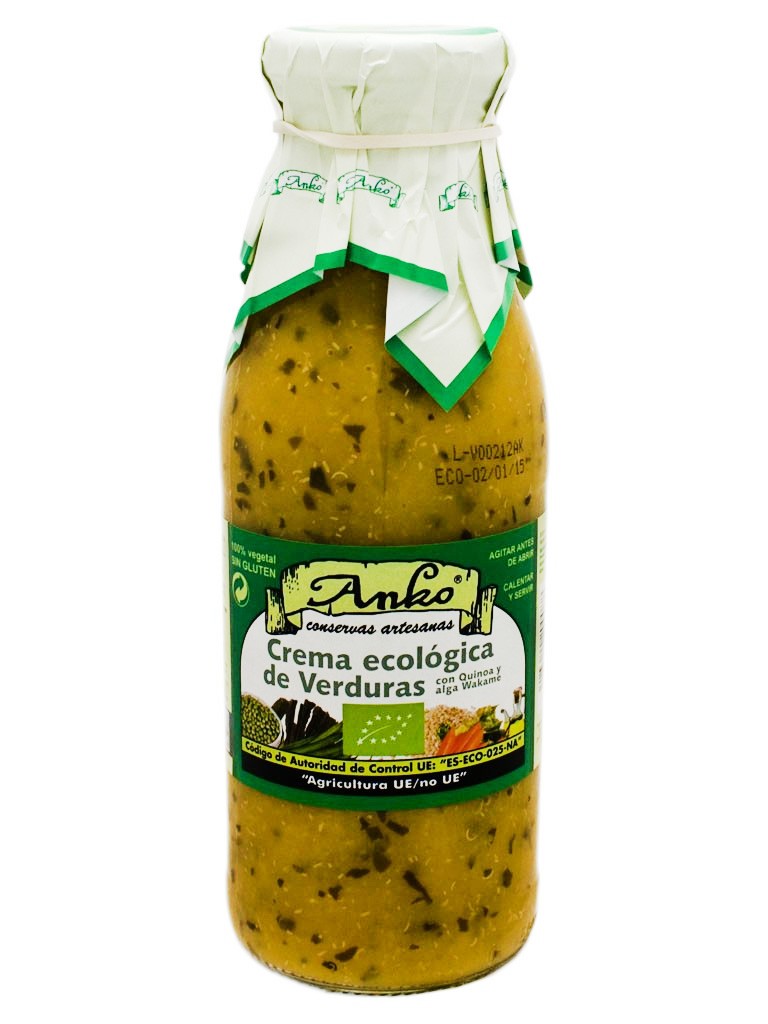 Crema de verduras ecológica Anko 500ml.