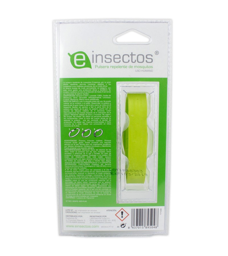 Pulsera repelente antimosquitos Einsectos - Ítem1