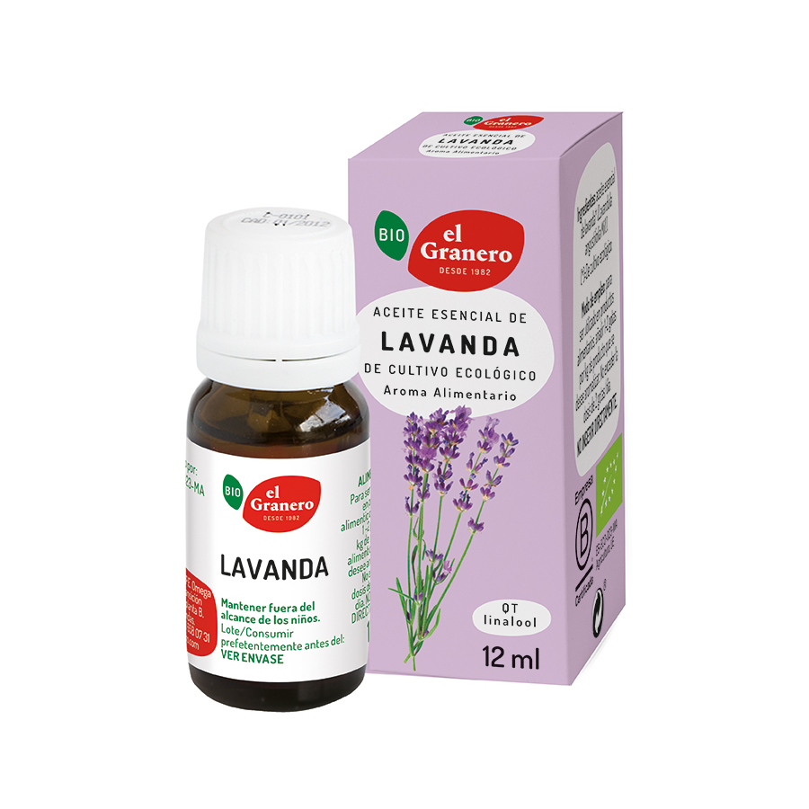 Aceite esencial de lavanda bio El Granero Integral 12ml.