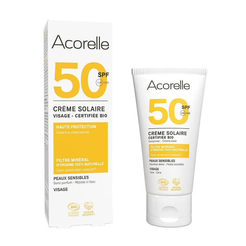  Acorelle Protector solar facial rostro SPF50 50ml.