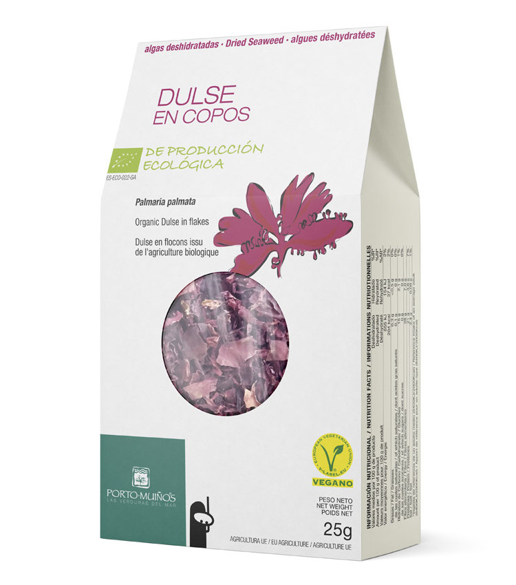 Alga dulse ecológica deshidratada en copos Porto Muiños