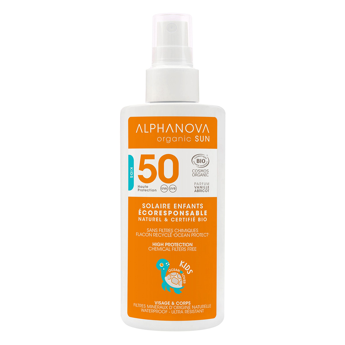 Crema solar ecológica en spray para niños Alphanova