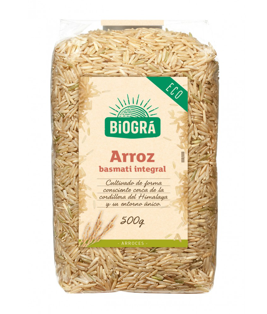 Arroz basmati integral Biográ 500g.