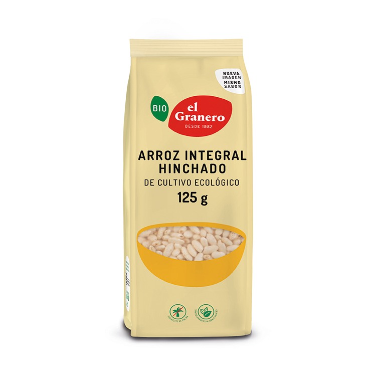 Arroz integral hinchado bio El Granero Integral 125g.