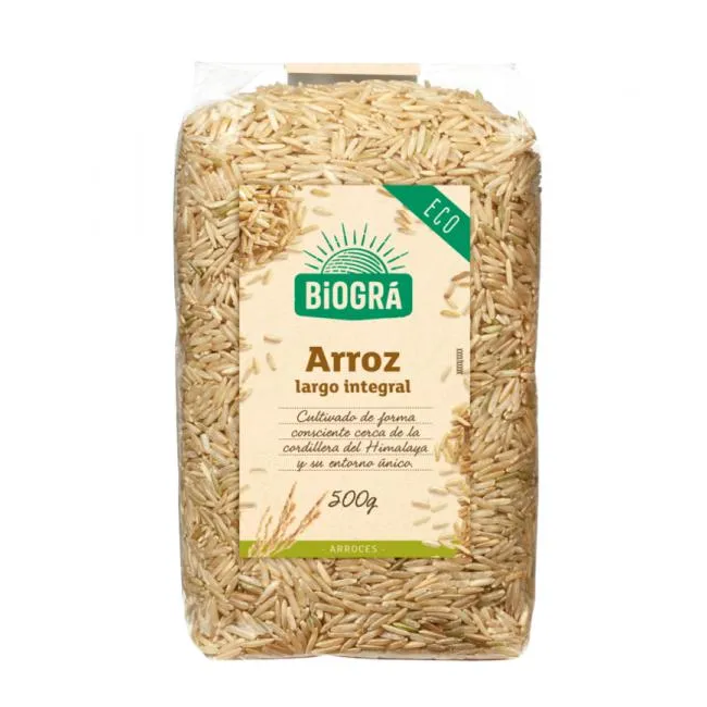 Arroz integral largo Biogra 500g.