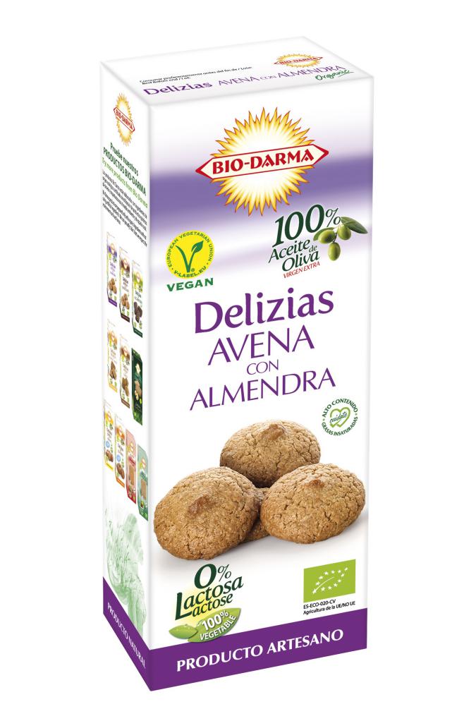 Delizias de avena con almendra Bio Darma 125g.