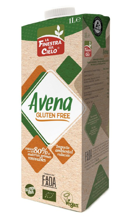 Bebida de avena sin gluten La Finestra 1l.