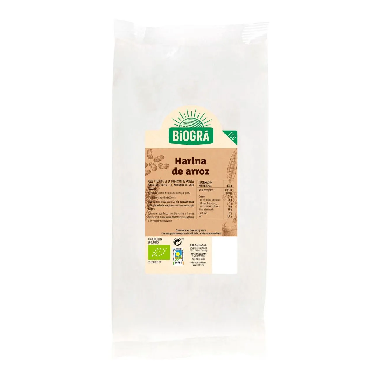 Harina de arroz Biográ 500g.