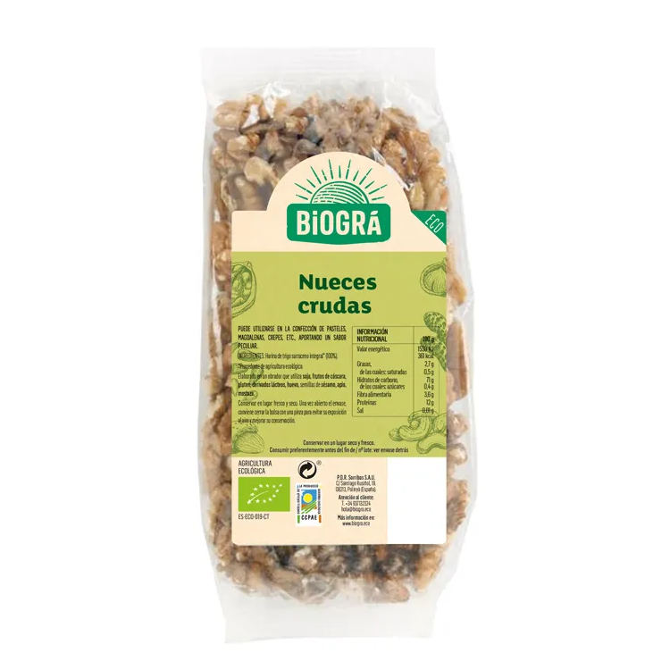 Nueces peladas (mitades) Biográ 150g.