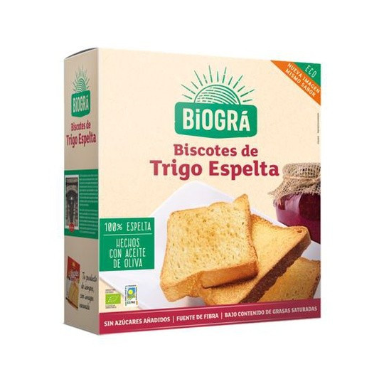 Biscotes de espelta sin azúcar Biográ 270g.