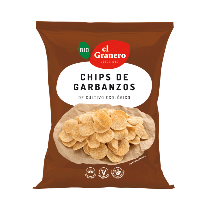 Chips garbanzos bio El Granero Integral 80g.