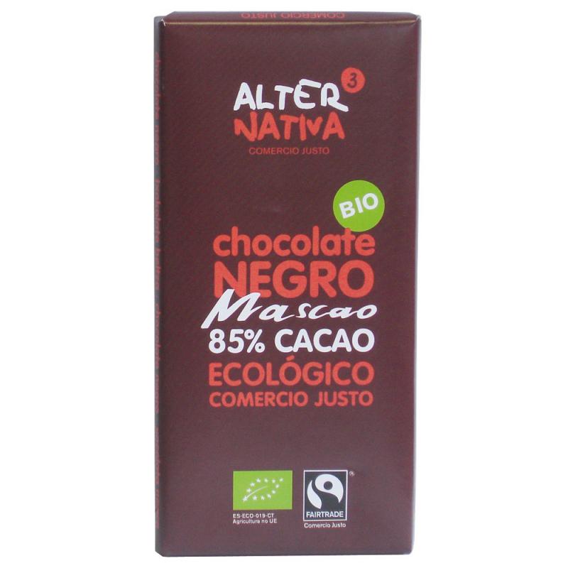 Chocolate negro 85% mascao Alternativa3 80g.