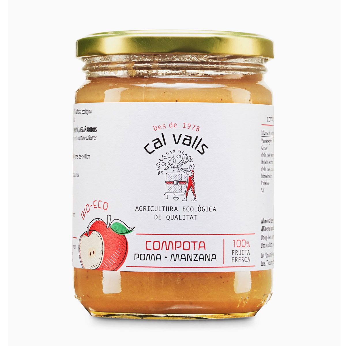 Compota de manzana Cal Valls 400g. 