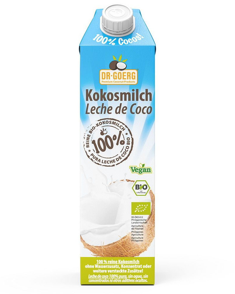 Leche de coco ecológica Dr. Goerg Formato familiar 1 litro