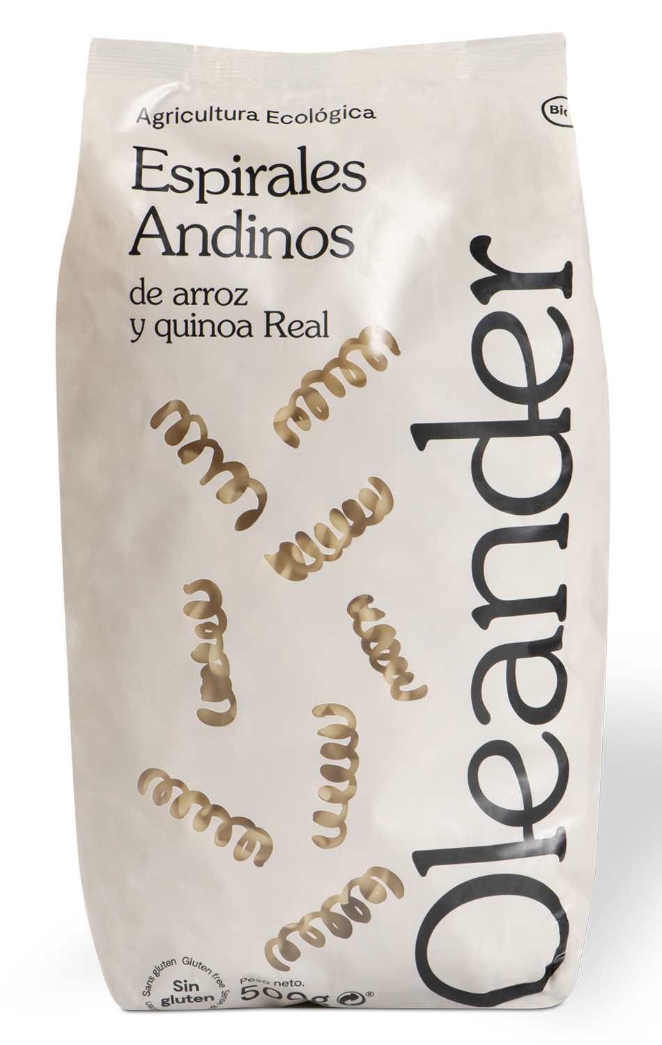 Espirales de arroz y quinoa Oleander 500g.