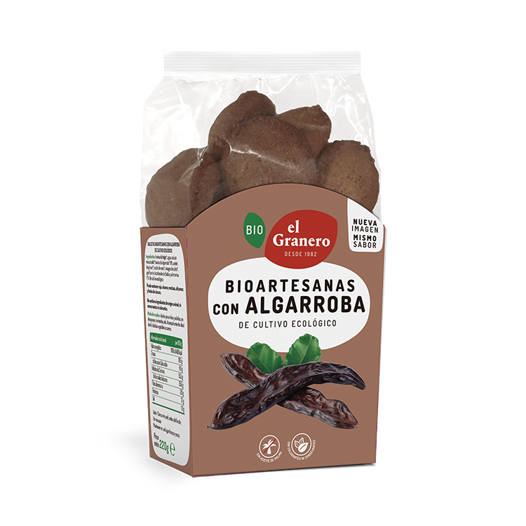 Galletas bioartesanas algarroba El Granero Integral 220g. 