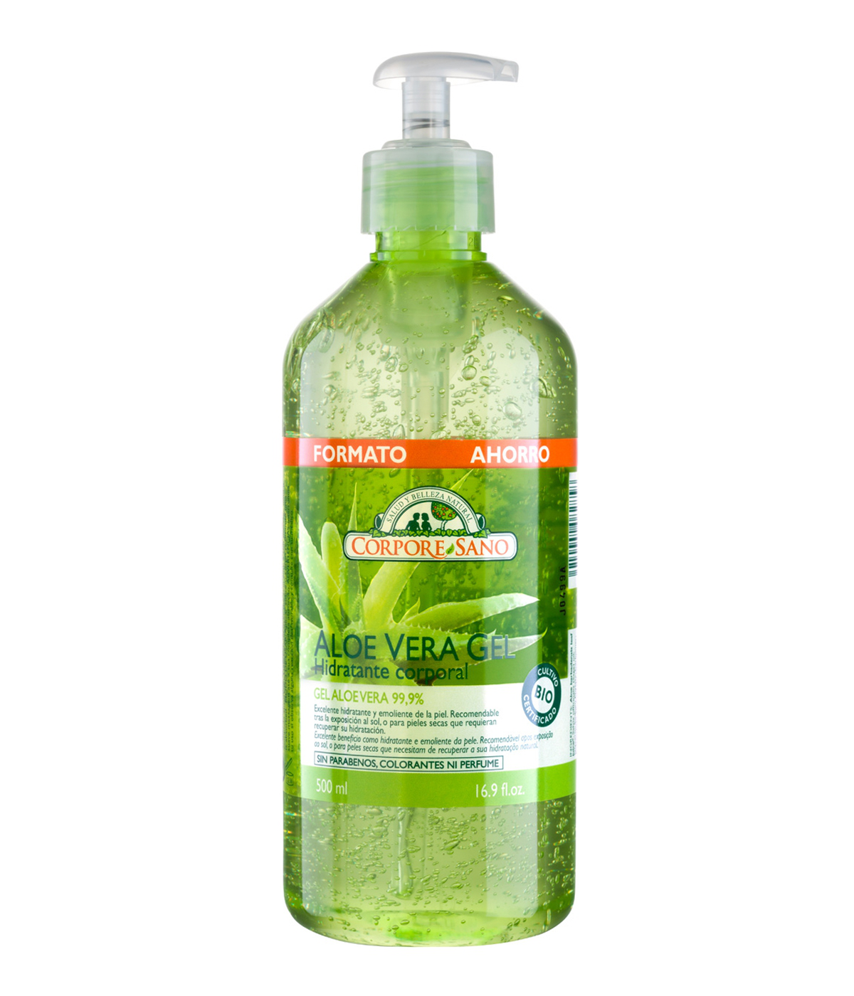 Gel aloe vera dosificador Corpore Sano 500ml.