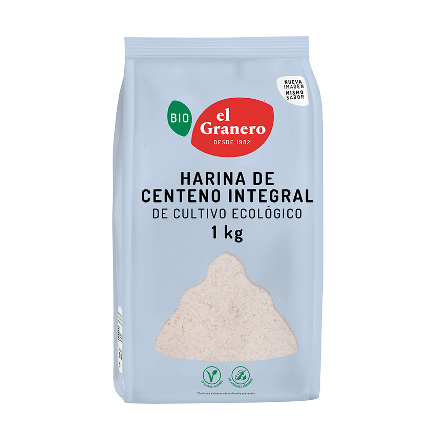 Harina de centeno integral bio El Granero Integral 1kg.