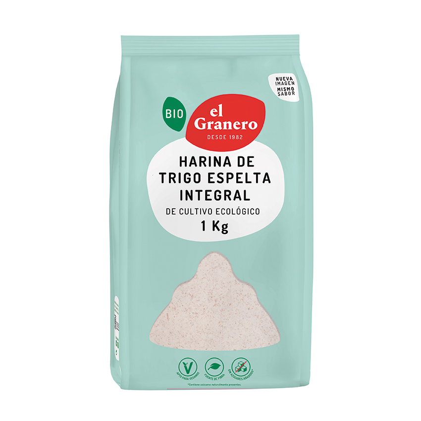 Harina de espelta integral bio El Granero Integral 1kg.