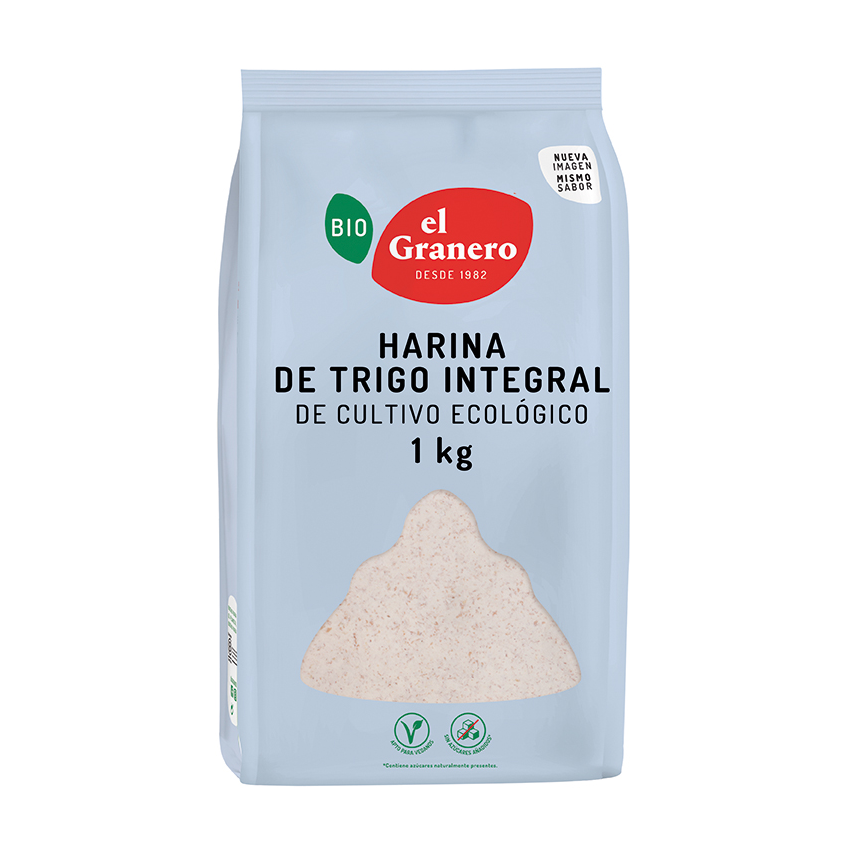 Harina de trigo integral bio El Granero Integral 1kg.