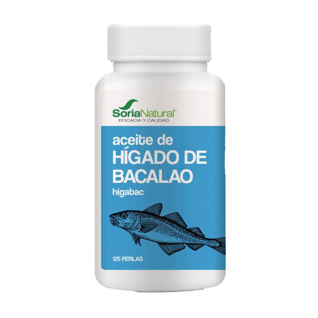 Aceite de hígado de bacalao Soria Natural 125 perlas 400mg.