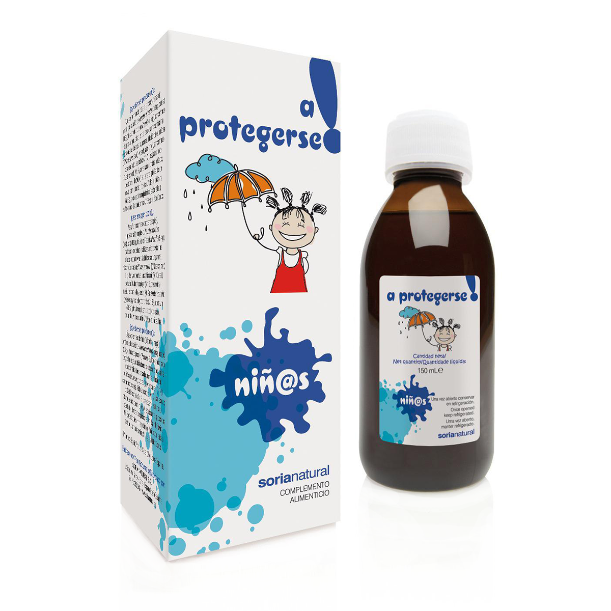 A protegerse jarabe infantil Soria Natural 150ml.