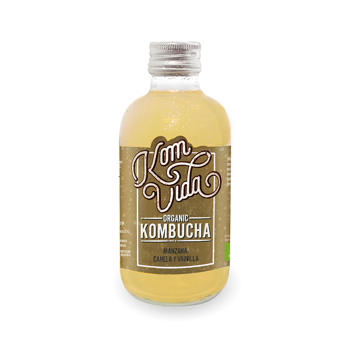 Kombucha de manzana ecológica Komvida 250ml.