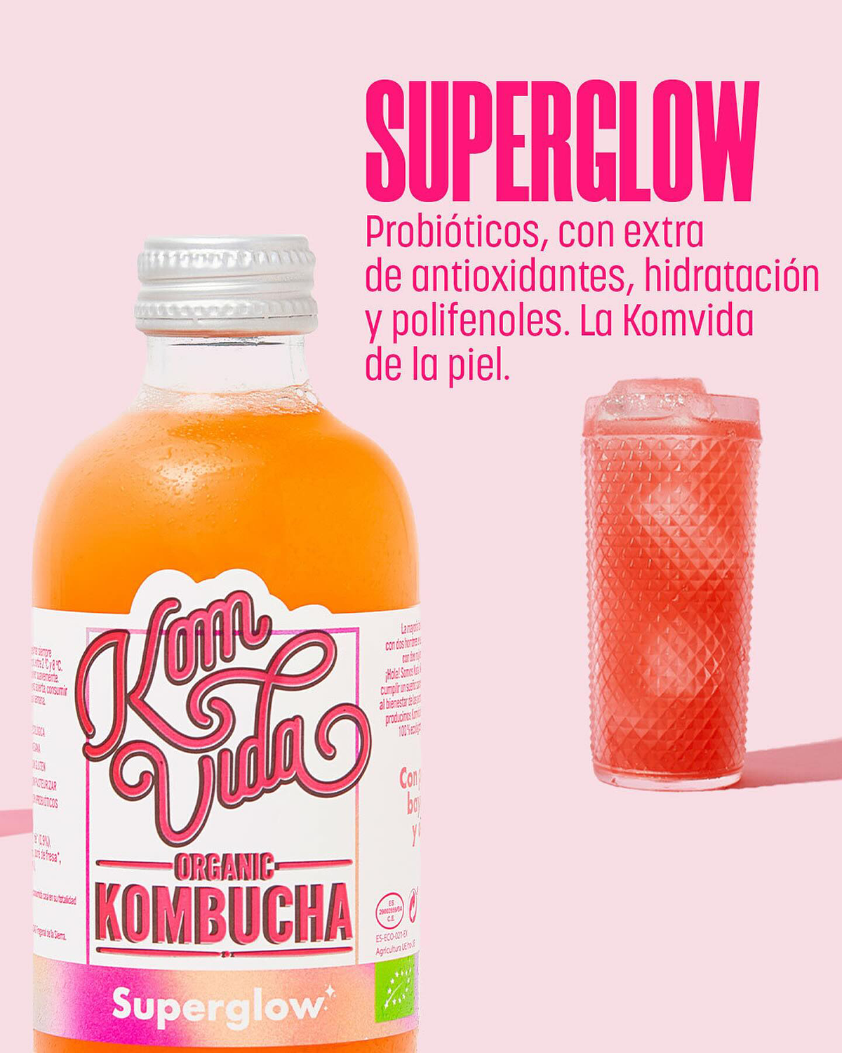 Komvida Kombucha Bio Superglow Botella 250 ml - Ítem2