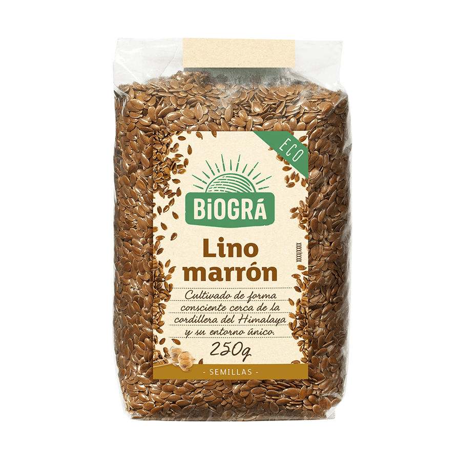 Semillas de lino marrón Biográ 250g.