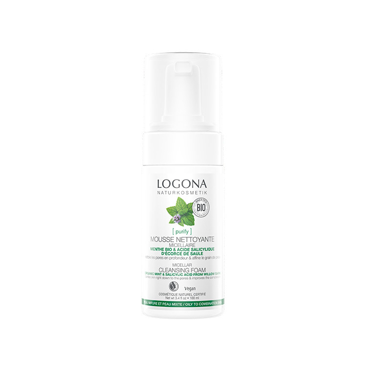 Espuma limpiadora Menta Logona 100ml.