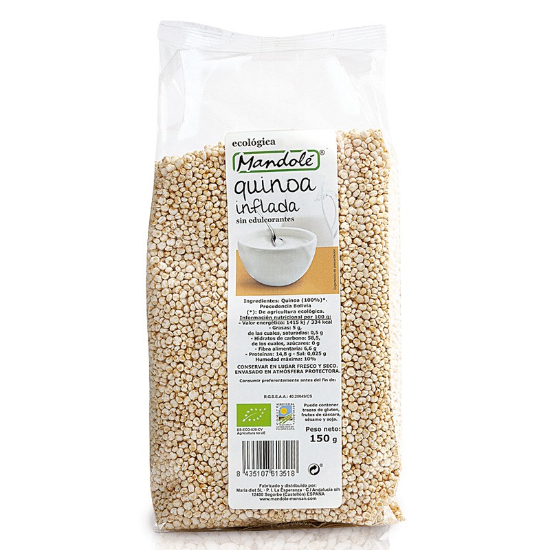 Quinoa hinchada bio sin edulcorantes Mandolé