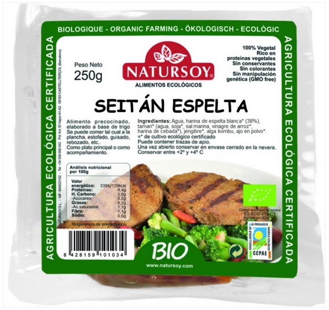 Seitán de espelta Natursoy 250g.