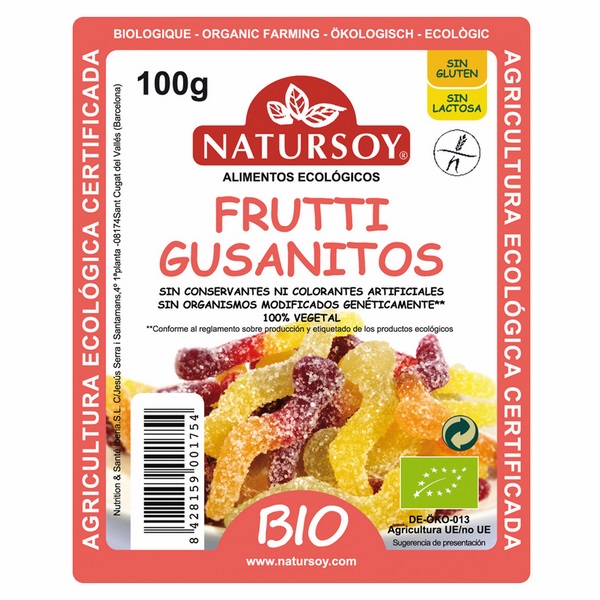 Frutti gusanitos Natursoy 100g.
