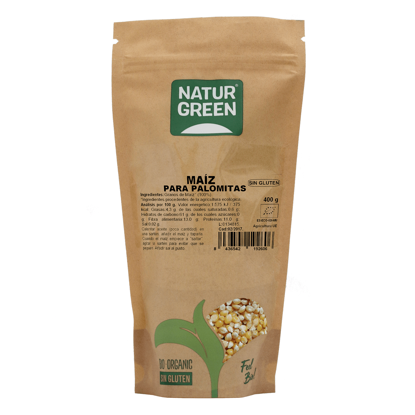 Maíz para palomitas Naturgreen