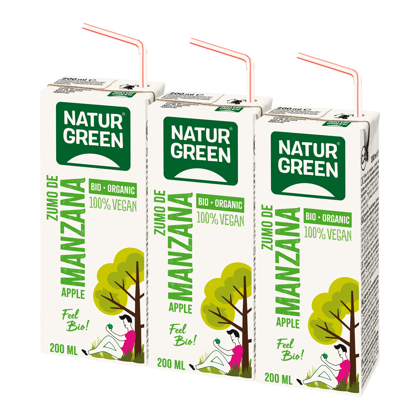 Zumo manzana mini Naturgreen 200ml.