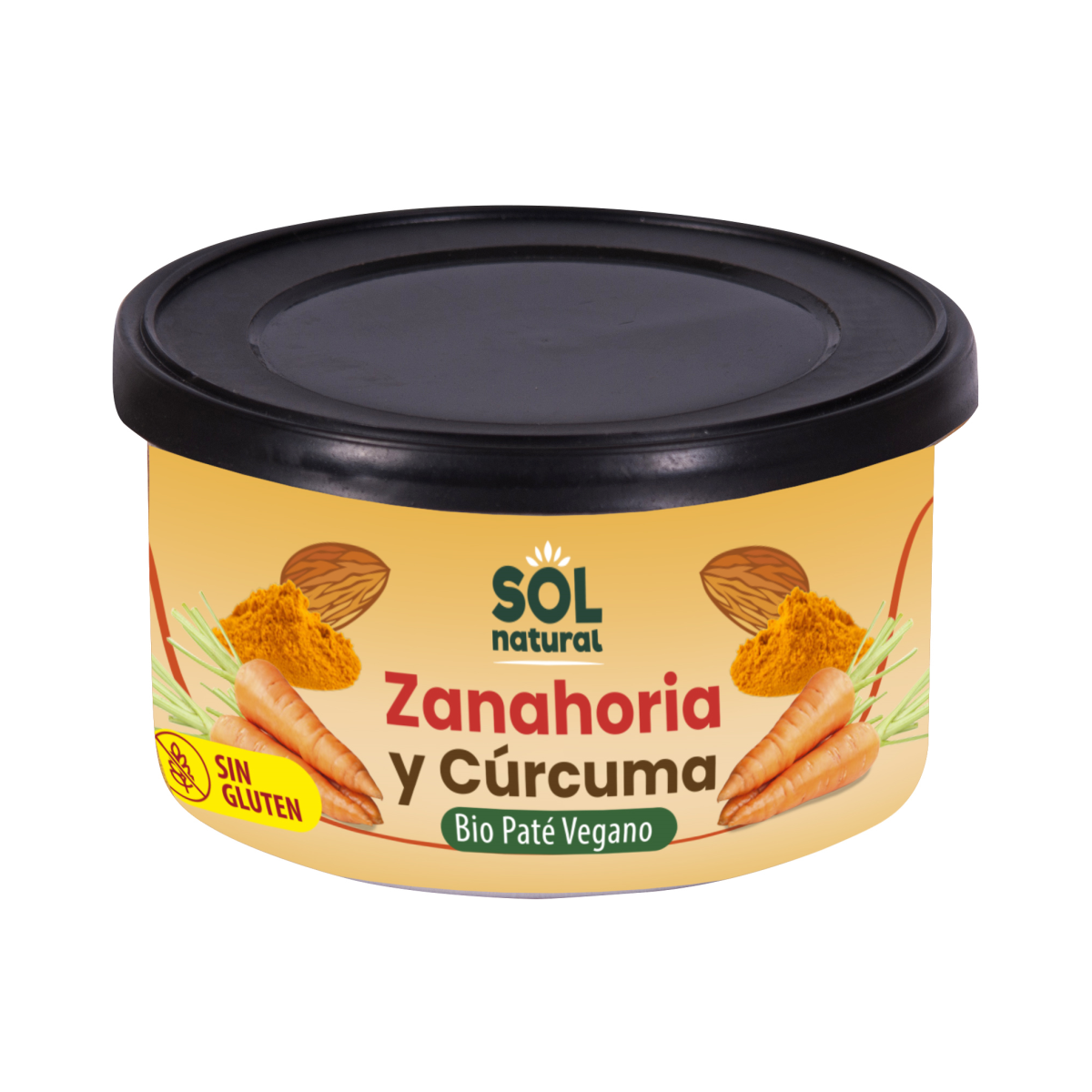 Paté vegano zanahoria y cúrcuma Sol Natural