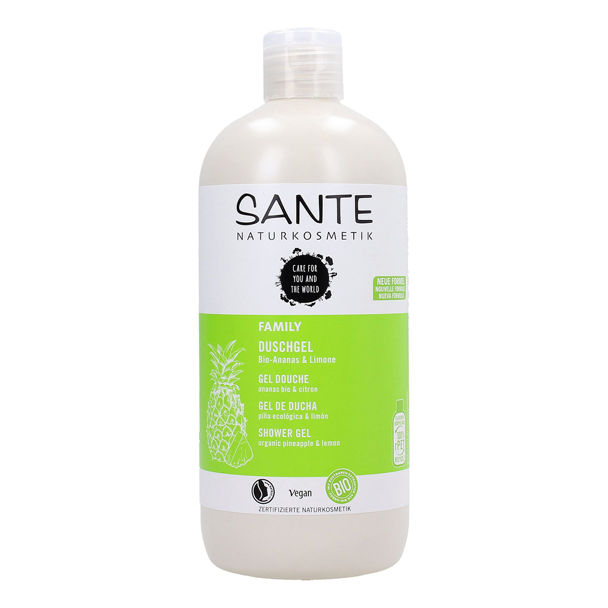 Gel ducha bio Piña y Limón Santé 500ml.