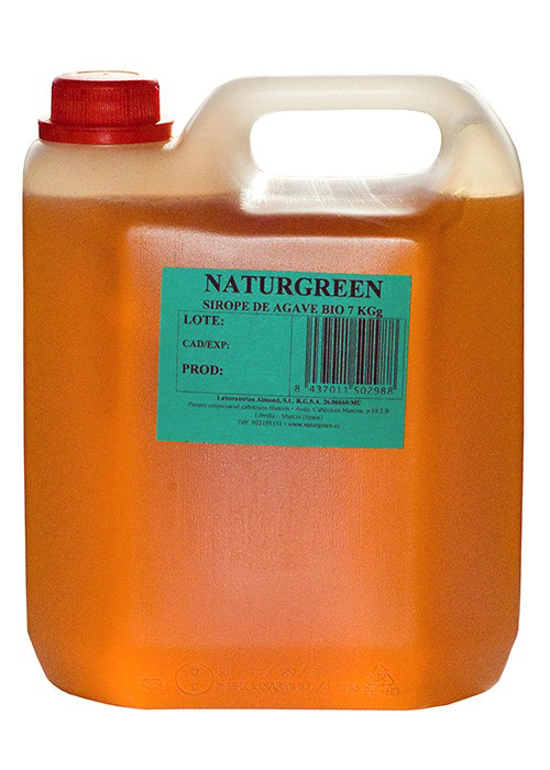 Sirope de agave sin gluten Naturgreen garrafa 7kg.