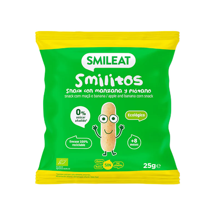 Smilitos Snack de Manzana y Plátano bio Smileat en Biosano