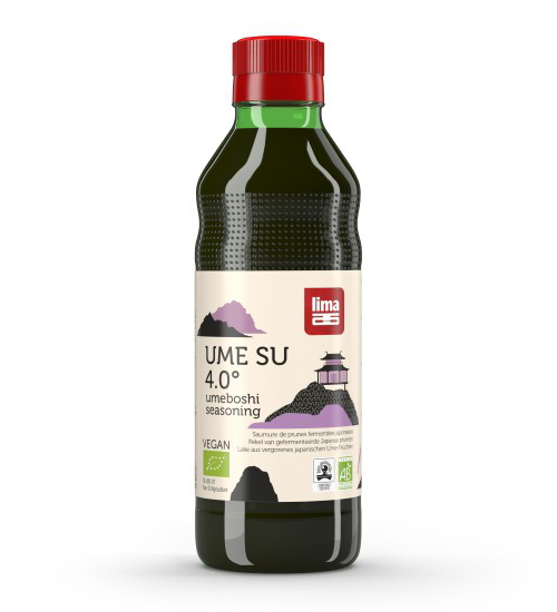 Vinagre umeboshi ecológico Ume Su 4,0 Lima 250ml.