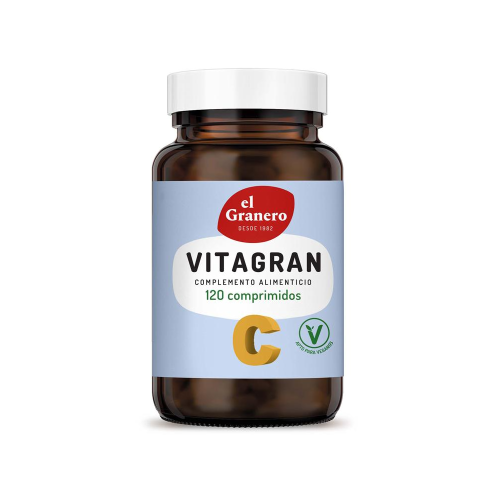 Vitagran c vitamina c con bioflavonoides El Granero Integral 120 comprimidos 830mg.