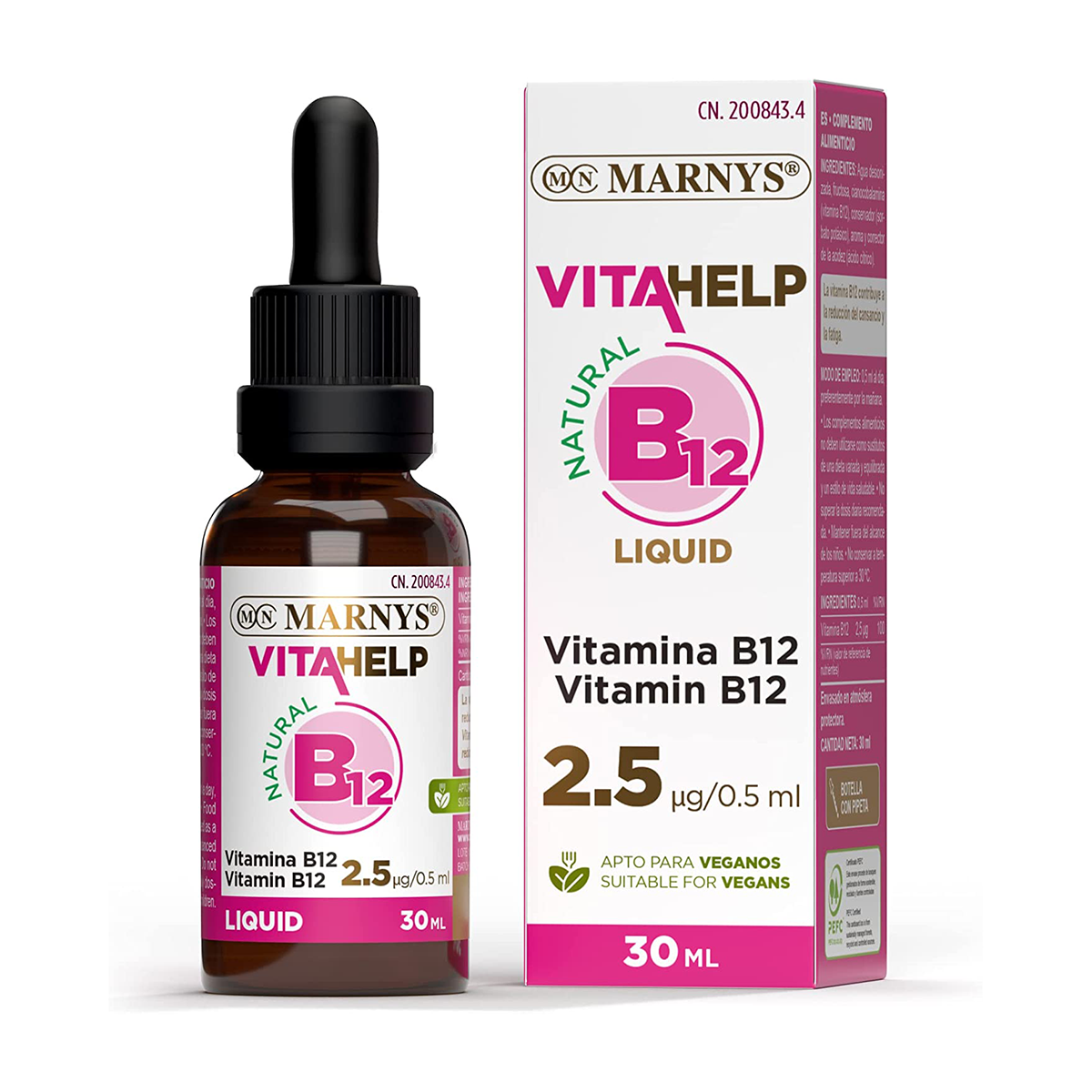 Vitamina B12 líquida Marnys 30ml. 