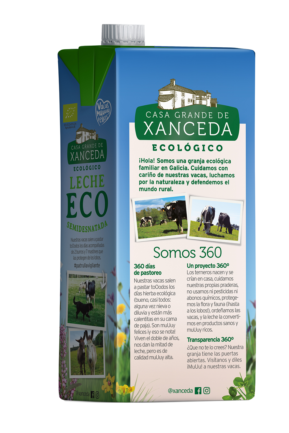 Leche Xanceda semidesnatada bio 1 litro - Ítem3