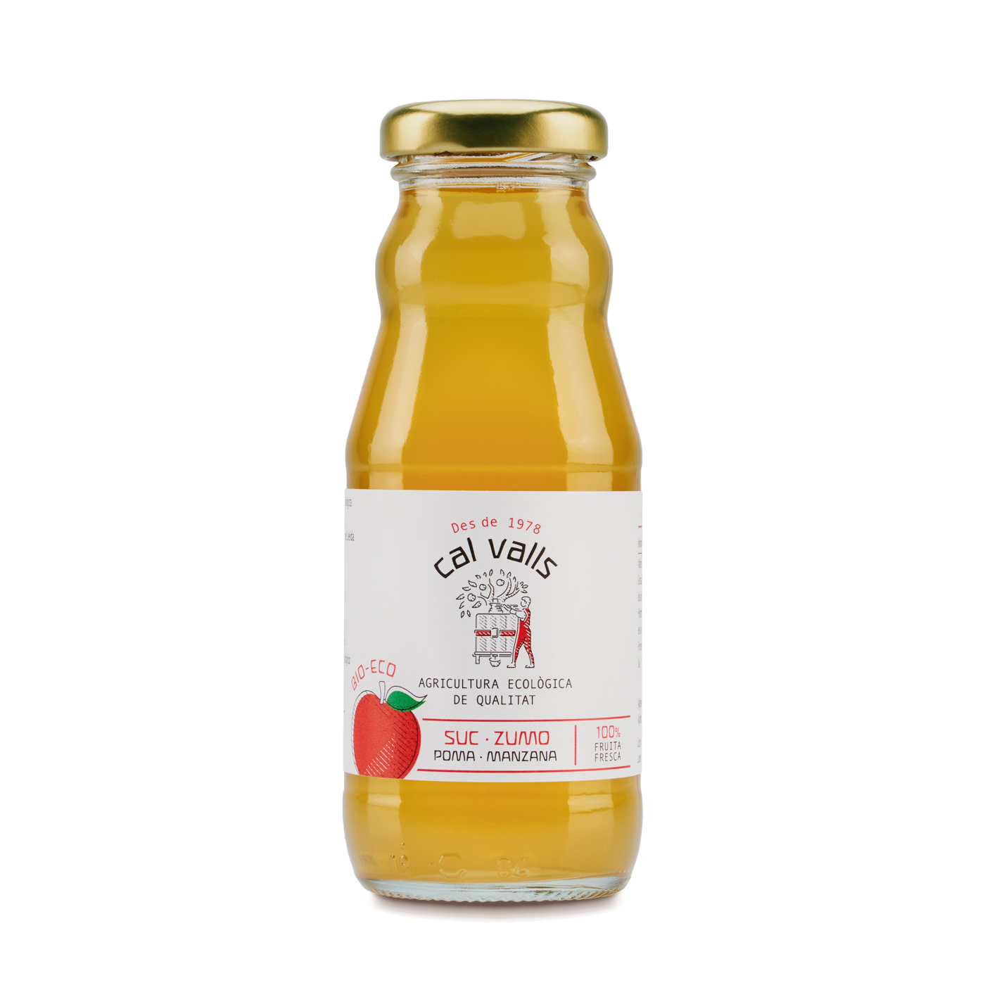 Zumo manzana eco Cal Valls 200ml.