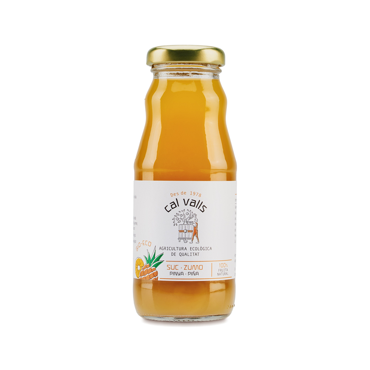 Zumo de piña ecológico Cal Valls 200 ml