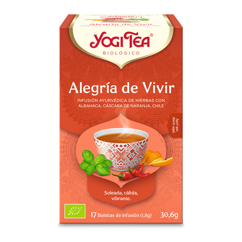 Infusión Alegría de Vivir Yogi Tea 17 bolsitas en Biosano