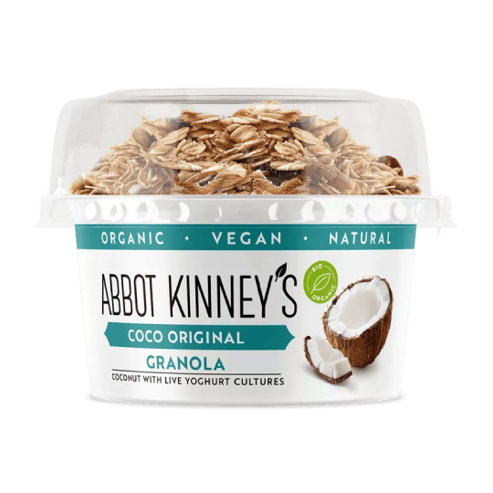 Abbot Kinney's Yogur de coco original con granola 145g.