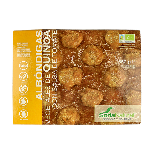 Albondigas vegetales de quinoa con salsa de tomate Soria Natural