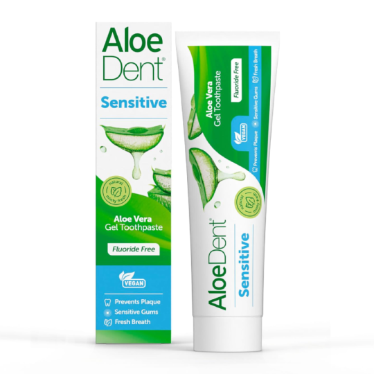 Pasta de dientes Sensitive con aloe vera Aloe Dent 100ml.