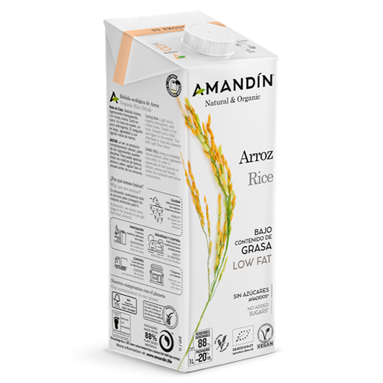 Bebida de arroz 20% Amandin 1 litro